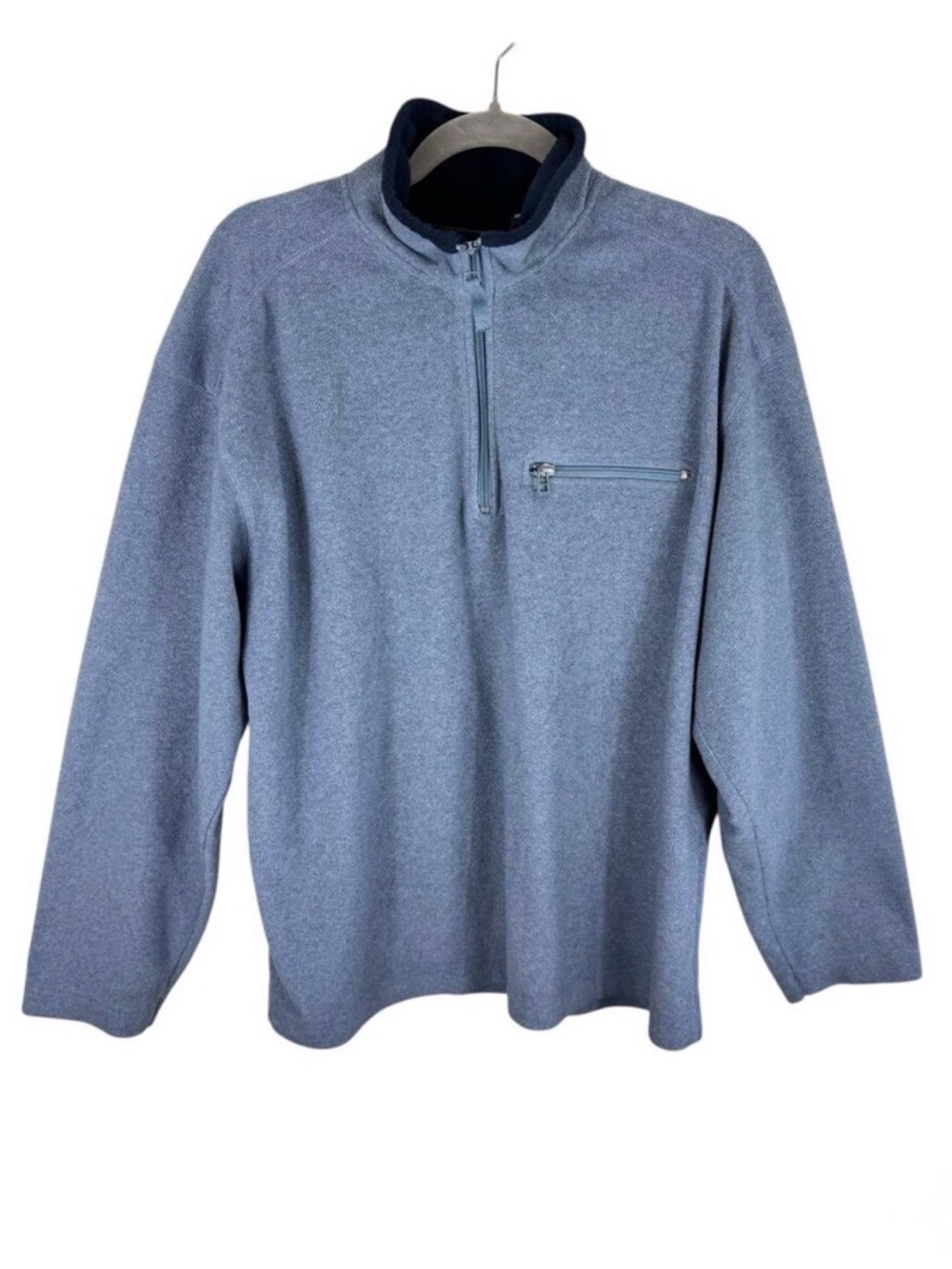 Gap Vintage Blue Long‎ Sleeve Mock Neck 1/4 Zip Pullover Fleece Men's Size L